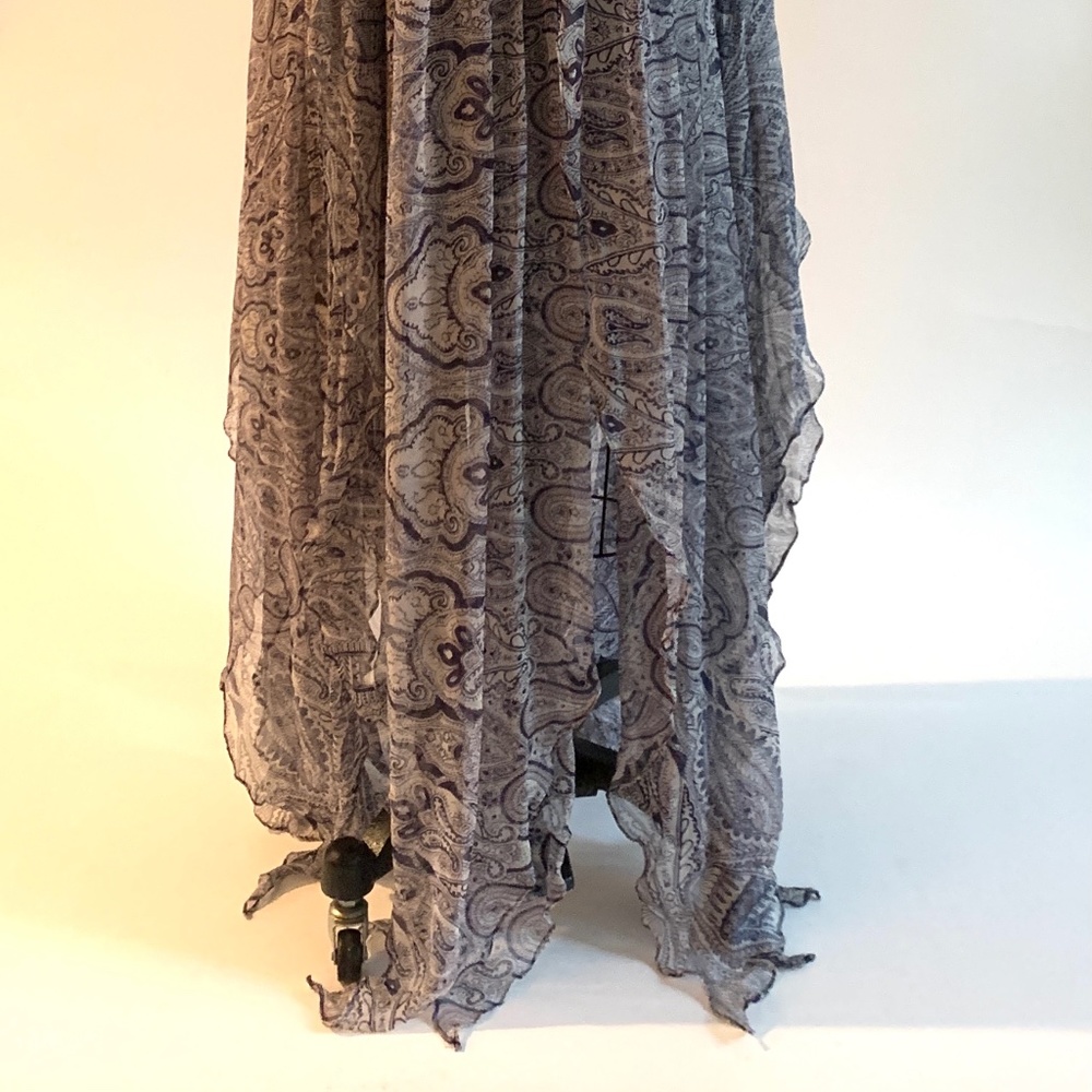 Alexander McQueen 2008 Unworn Silk Blue Paisley Strapless Dress Floaty Skirt - Picture 3 of 10